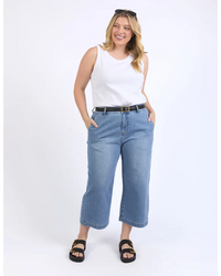 Sidney  Cropped Wide Leg Jean / Light  Blue Wash