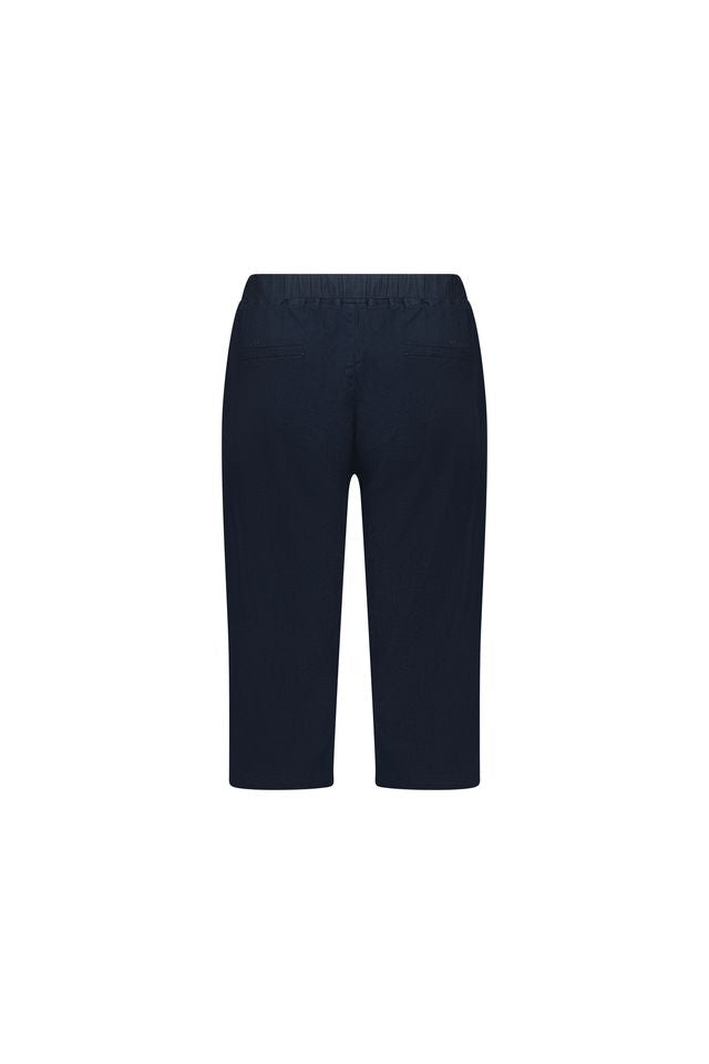 Below Knee Skinny Leg Elastic Waist Pant - Ink