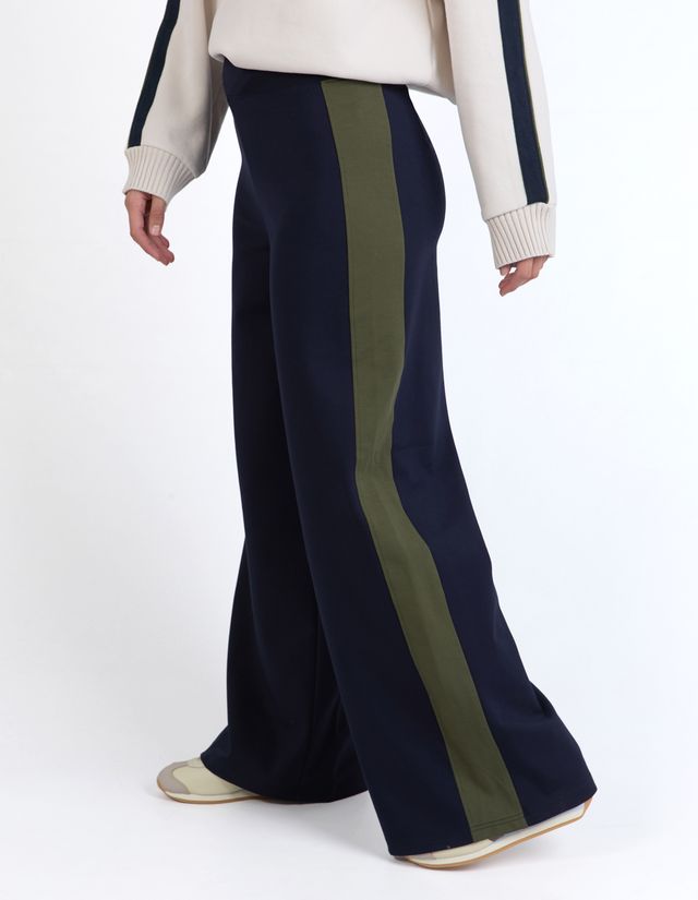 Juno Pant - Navy with Green