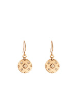 1018 - 1212 Earring Astro Gold w Coin Crystal