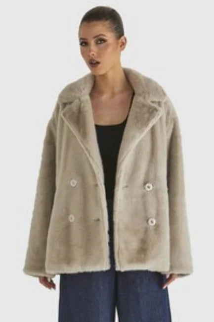 Alive Fur Jacket - Dove Grey