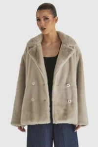 Alive Fur Jacket - Dove Grey