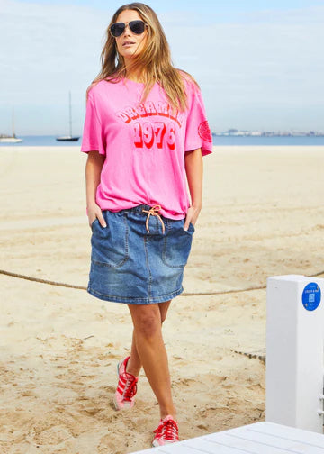 Stretch Denim Skirt