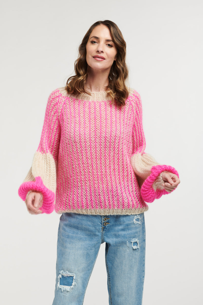 Jumper Puffy Sleeves - Pink
