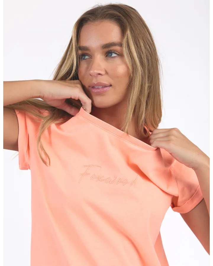Signature Tee / Neon Peach