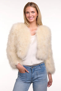 Feather Bolero - Chalk