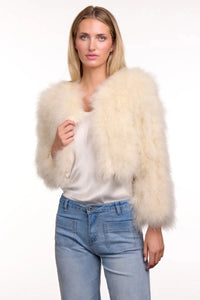 Feather Bolero - Chalk