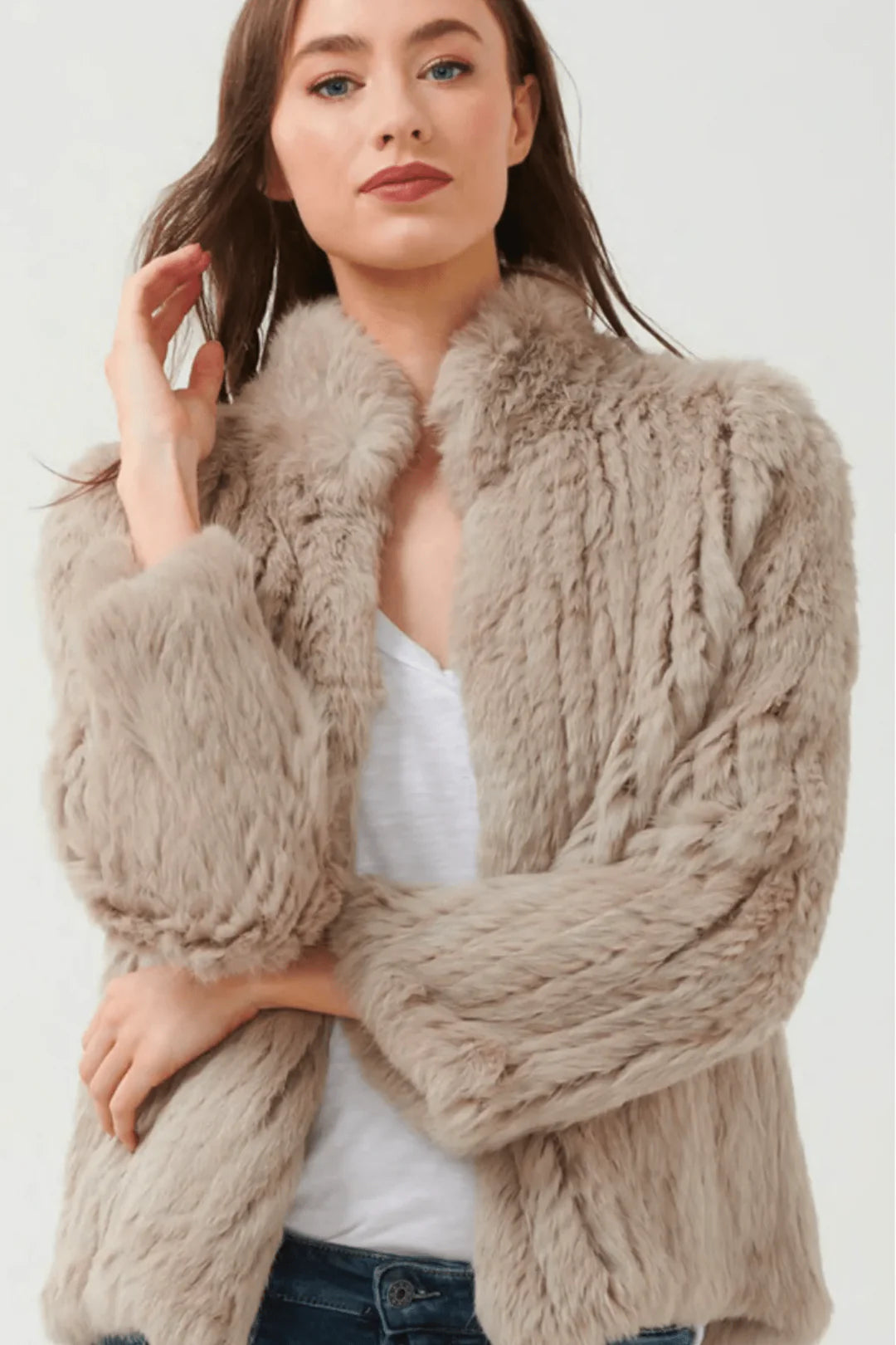 High Neck Jacket - Stone