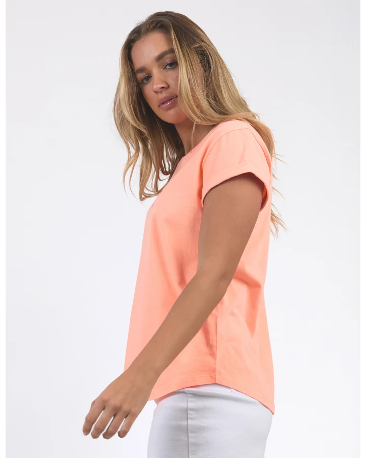 Signature Tee / Neon Peach