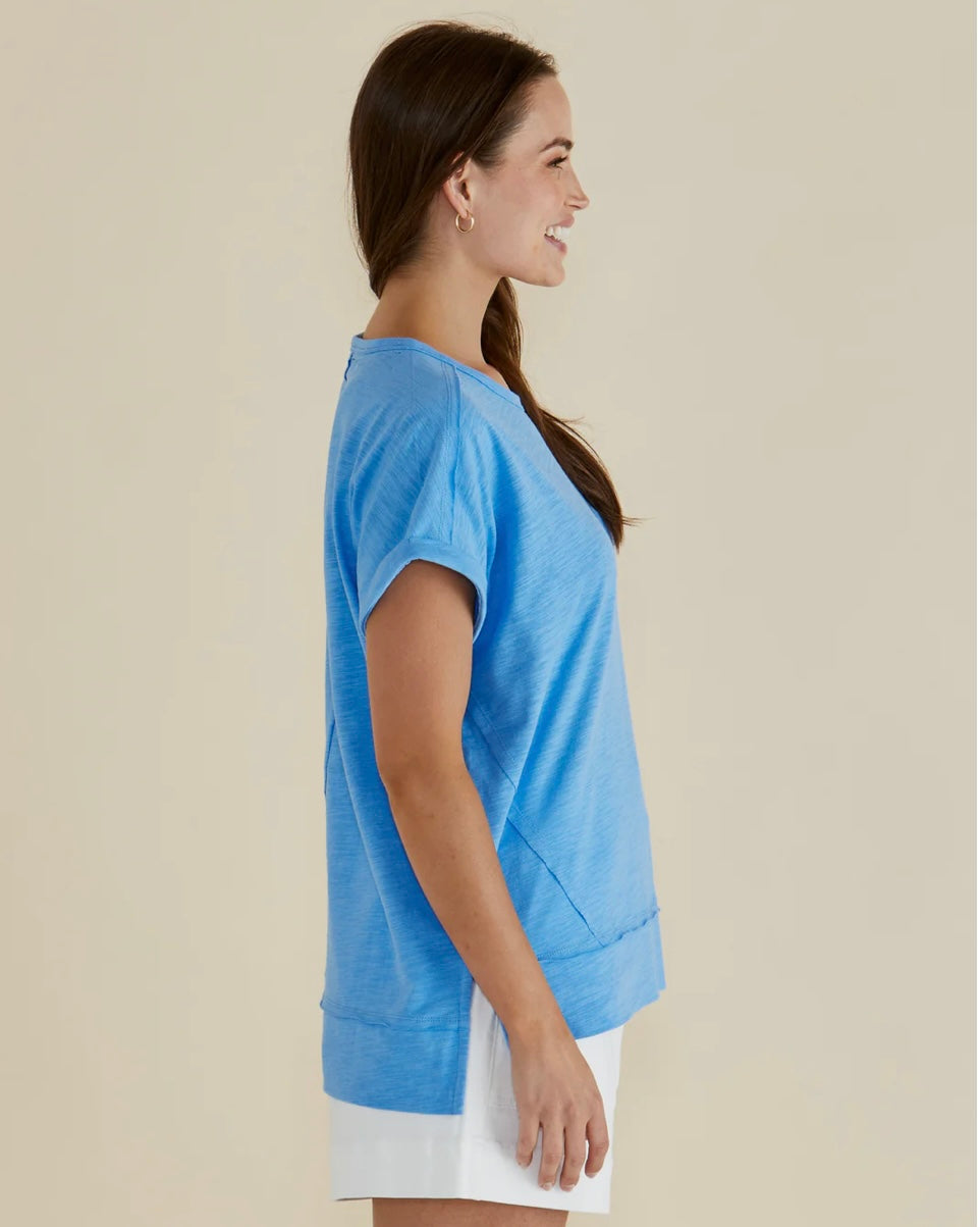 Shirley Shirt Sleeve Tee / Blue