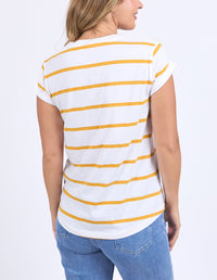 Manly Stripe Tee - Gold
