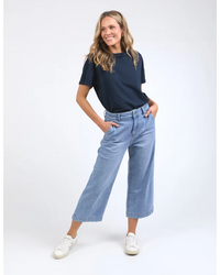 Sidney  Cropped Wide Leg Jean / Light  Blue Wash