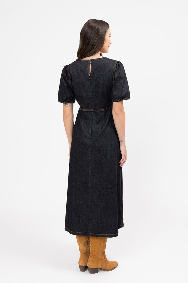 Maya Dress - Washed Black