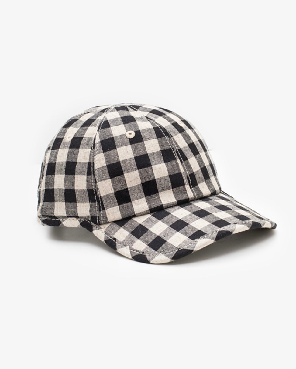 Gingham Cap - Black