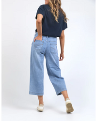 Sidney  Cropped Wide Leg Jean / Light  Blue Wash