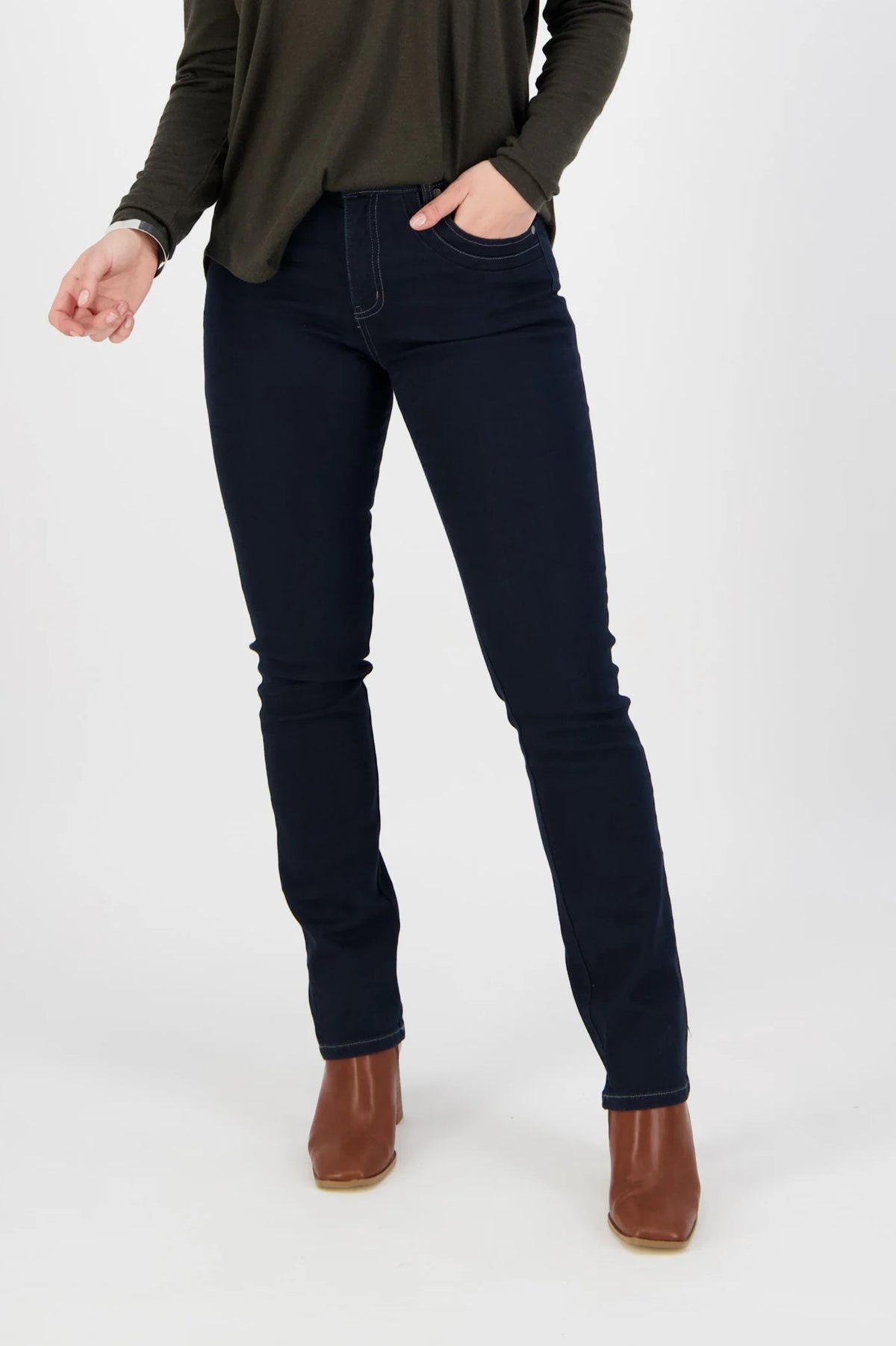 Slim Leg Full Length Jean 9901 - Indigo Denim