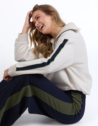 Juno Pant - Navy with Green