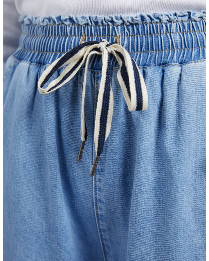 Greta Wide Leg Pants / Mid Blue Denim
