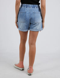 Emma Relaxed Denim Short / Mid Blue Wash