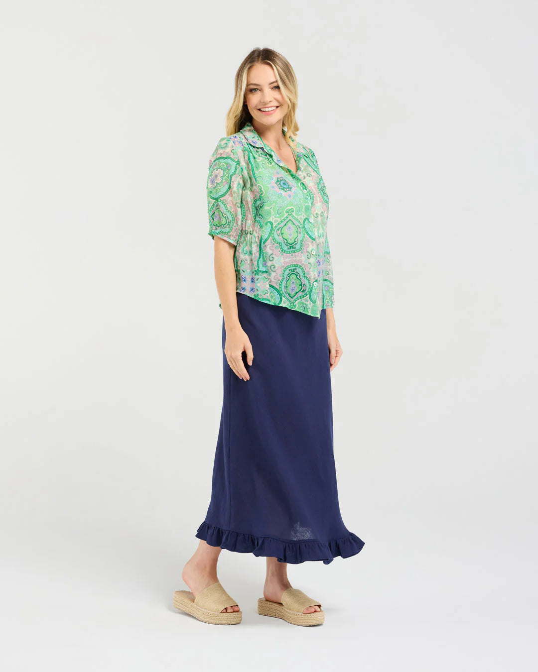 Darrel Gathered Waist Shirt