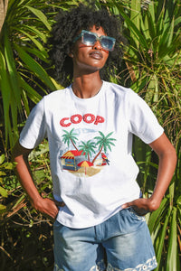 Beachy Keen T-Shirt - White & Red