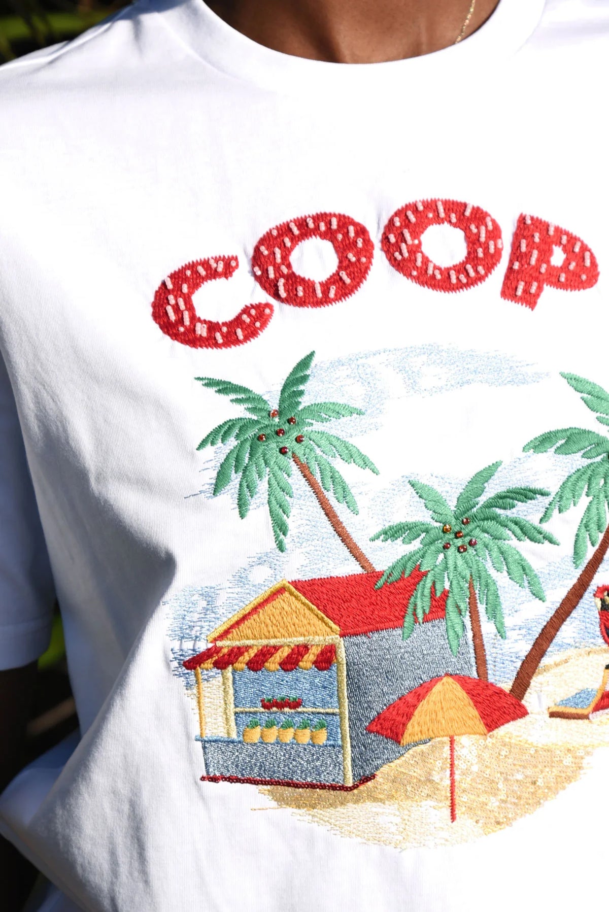 Beachy Keen T-Shirt - White & Red