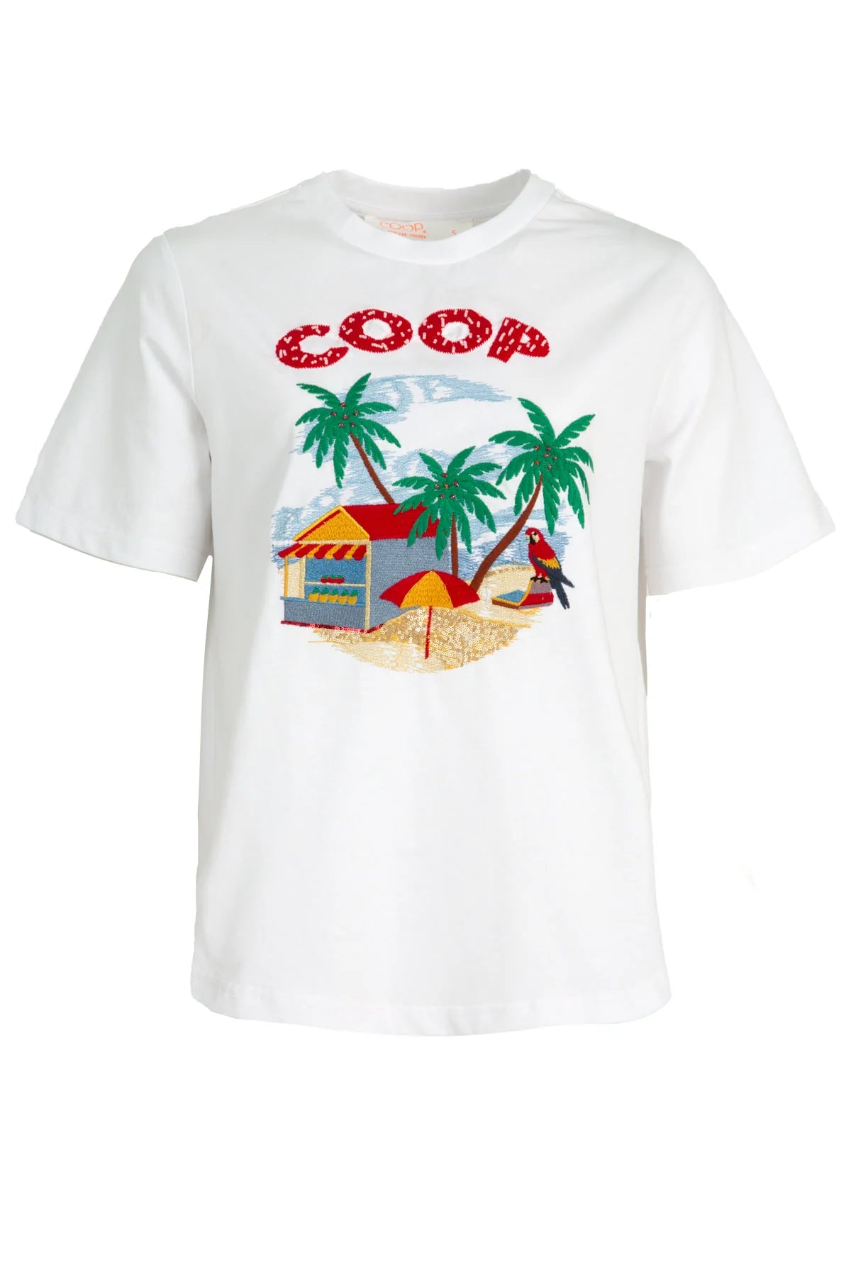 Beachy Keen T-Shirt - White & Red