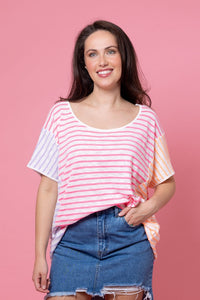 Camden Stripe T-Shirt - Fluro