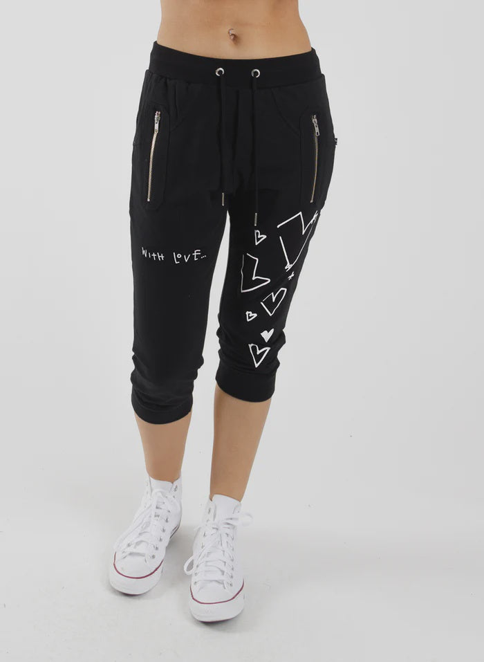 Cut Trackies- With Love Black / White