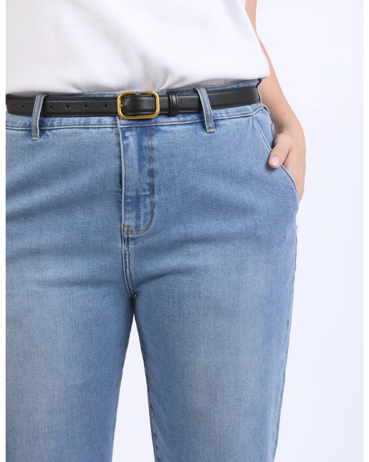 Sidney  Cropped Wide Leg Jean / Light  Blue Wash