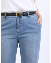 Sidney  Cropped Wide Leg Jean / Light  Blue Wash