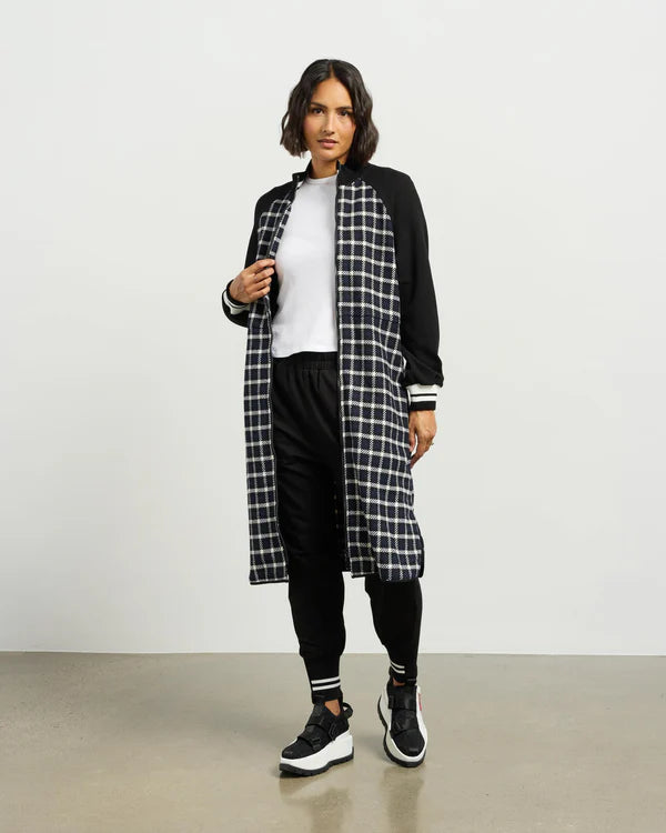 Nova Coatigan - Blue Black Plaid