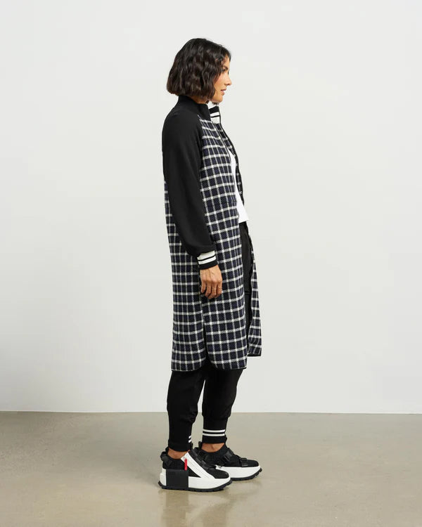 Nova Coatigan - Blue Black Plaid