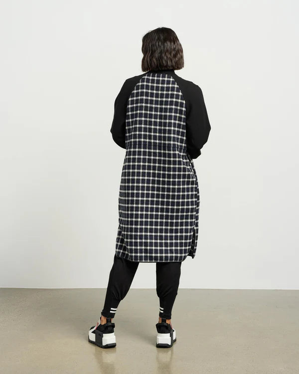 Nova Coatigan - Blue Black Plaid