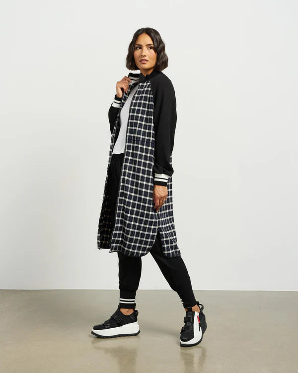 Nova Coatigan - Blue Black Plaid