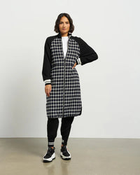 Nova Coatigan - Blue Black Plaid