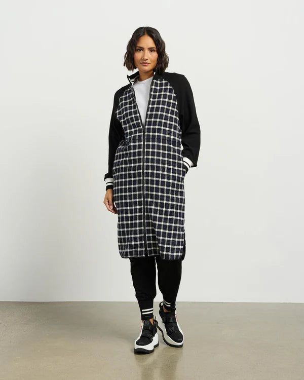 Nova Coatigan - Blue Black Plaid