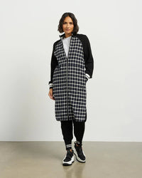 Nova Coatigan - Blue Black Plaid