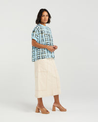 Brea Top - Skyline Plaid