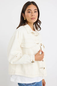 Echo Patch Pocket Denim Jacket - Ecru