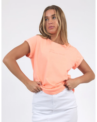 Signature Tee / Neon Peach