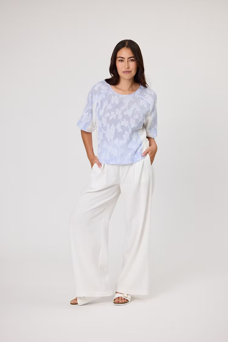 Gala Shell Top - Blue Stripe