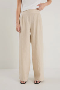 Guardian Stone Linen Pull On Wide Leg Pants