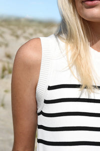 Hook, Line, Sinker Dress - Black/White