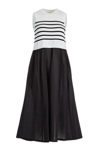 Hook, Line, Sinker Dress - Black/White