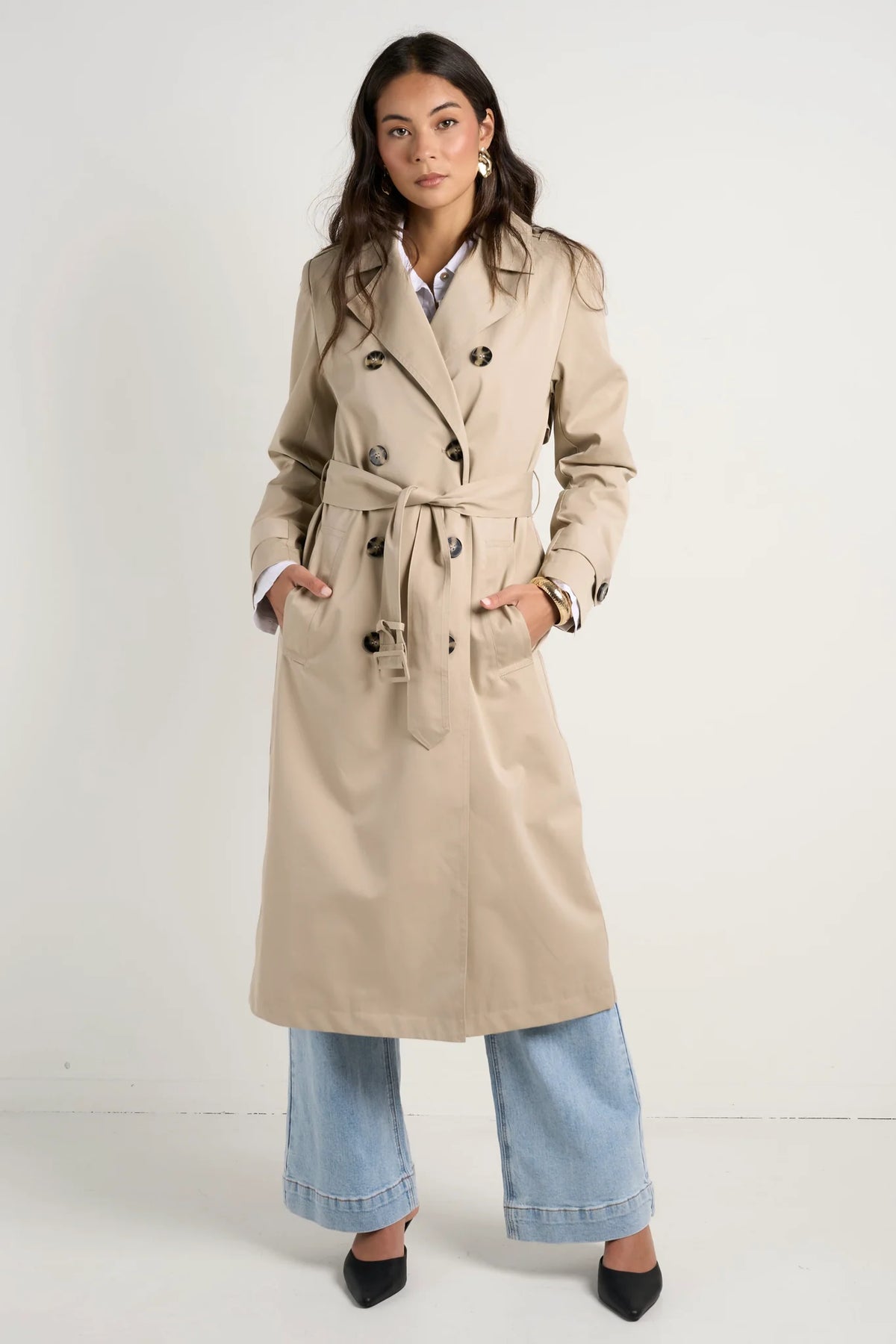 Kensington Trench Coat - Stone