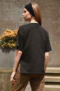 Left Hanging T-Shirt - Black