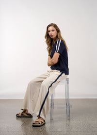 Linear Tee - Navy