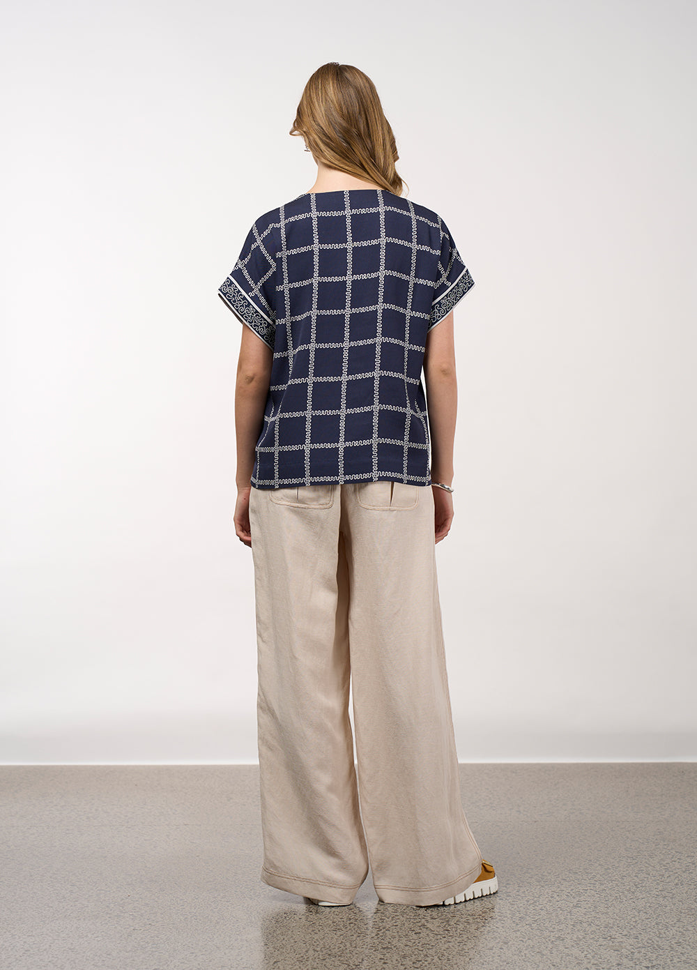 Lyrical Top - Navy Bone