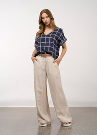 Lyrical Top - Navy Bone